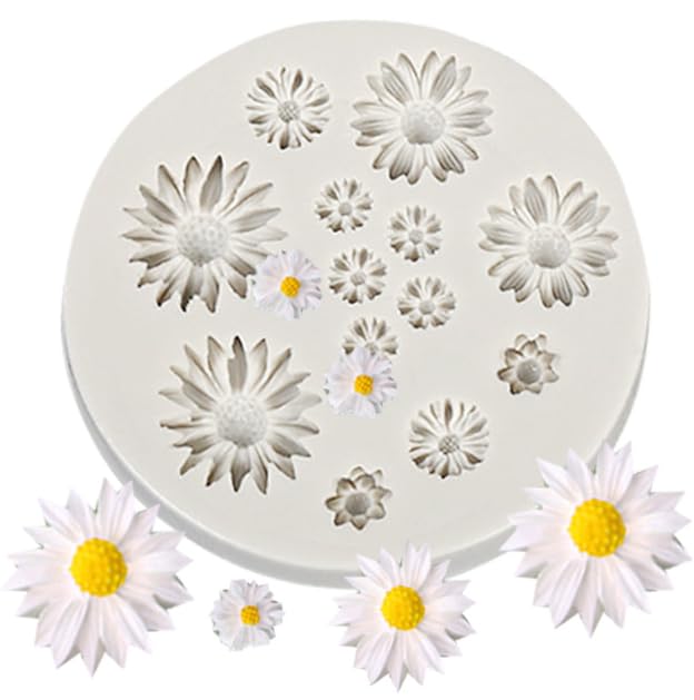 Daisy Flower Silicone Mold for Cake Decorating & Candy Making