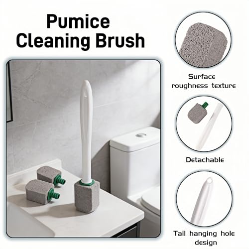 Long Handle Pumice Stone Toilet Cleaner Set for Hard Water Stains