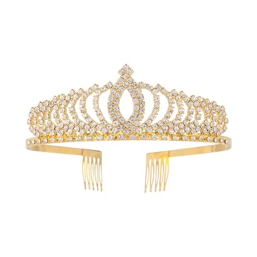 Crystal Princess Crown Tiara for Women Bridal Wedding Prom Hair Accessory