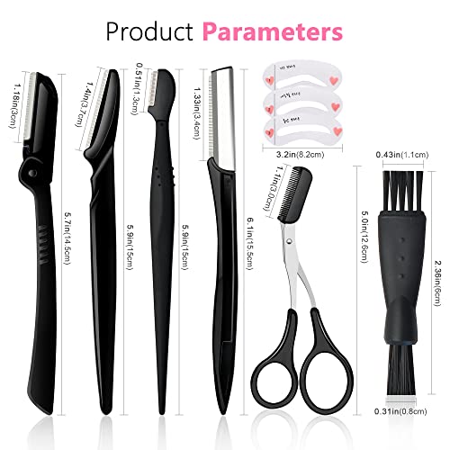 Molisaka Eyebrow Razor Pack Dermaplaning Face Razors for Women Facial Hair Removal