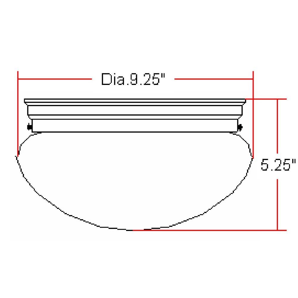 Design House Millbridge Dome 9-1/4 Inch Diameter Indoor Ceiling Light Fixture, for Bedroom, Hallway, Closet & Dining Room, Alabaster Glass, Oil Rubbed Bronze, 514539