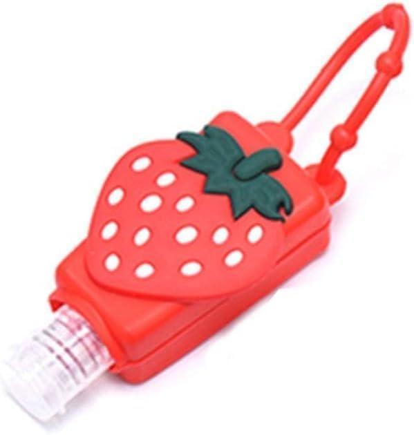 aoukoslt Strawberry Travel Hand Sanitizer Bottle with Silicone Sleeve
