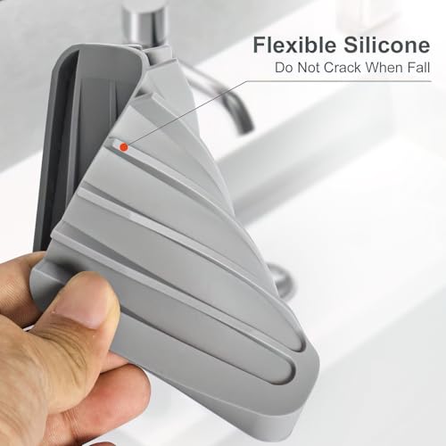 Silicone Soap Dish Set - Self-Draining Holder for Bathroom & Kitchen