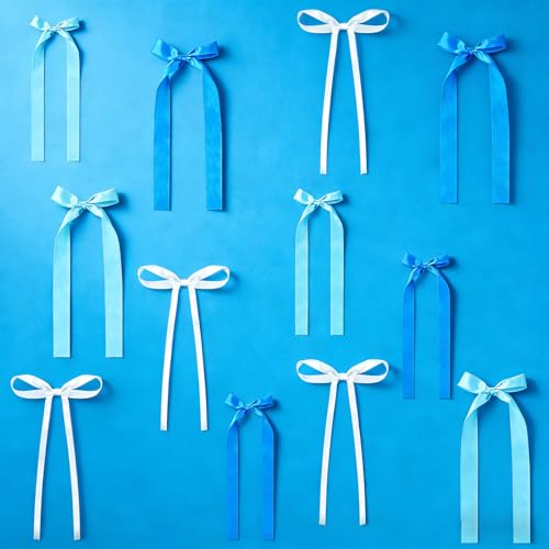 12 Pcs Satin Ribbon Bows Set for Birthday & Party Decor