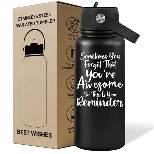 Black 32 oz Water Bottle - Sometimes You're Awesome Gift for Men