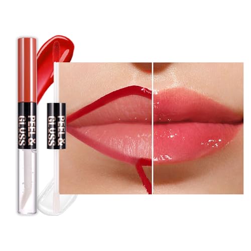 JUAAZIN Dual-Ended Peel-Off Lip Stain & Gloss Oil Combo Burgundy