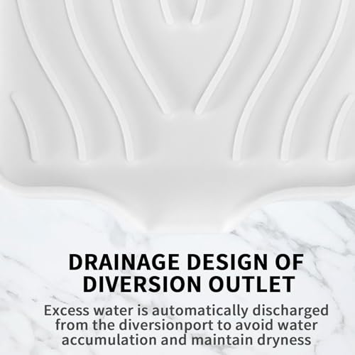 MCSDFN Silicone Soap Dish with Drain - Self-Draining Holder, White (2 Pack)