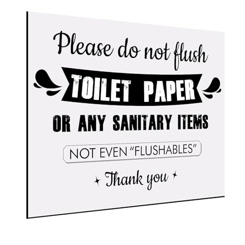 Rustic Wood Do Not Flush Bathroom Sign - Toilet Paper Only Wall Decor