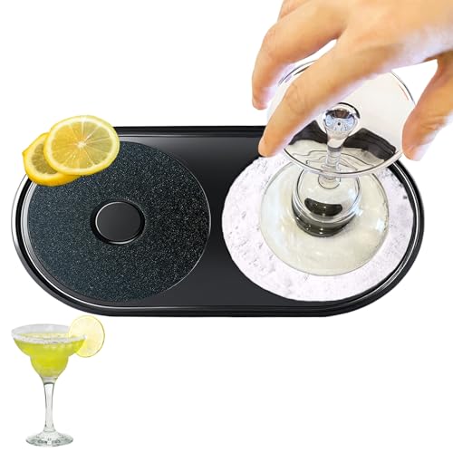 Black Margarita Salt Rimmer Set with Sponge for Cocktails