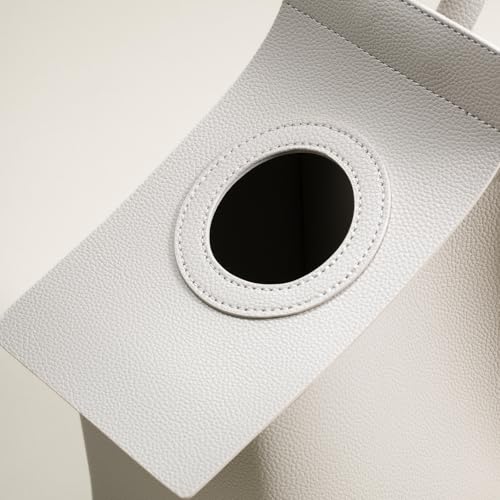 OLETHA Hanging Tissue Box Cover for Kleenex Cube Boxes, Light Taupe