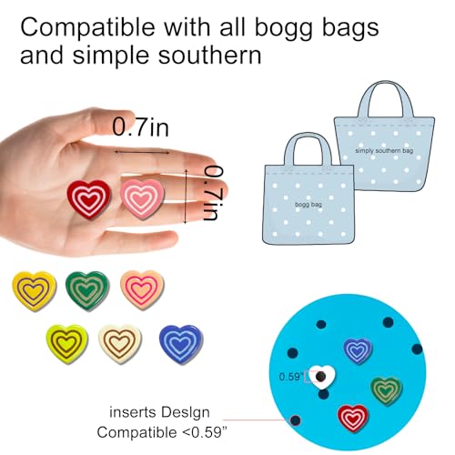 Bogg Bag Charms - Heart, Bow & Butterfly Inserts for Summer Beach Bags
