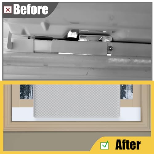Powrocket U-Shape Window AC Foam Block with Weather Seal Tape - Cold Air Leak Stop, Winter & Summer Insulation, Compatible with Midea