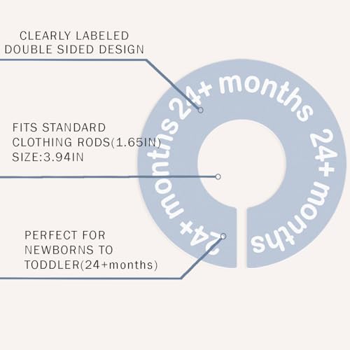 Cephira Blue Baby Closet Dividers - 8 Pack for 0-24 Months