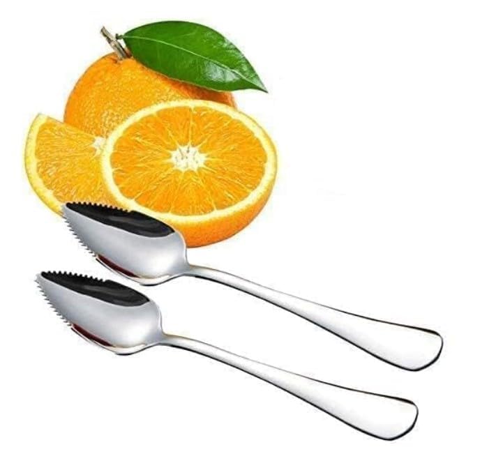 Grapefruit Spoons Set of 2 - Stainless Steel with Serrated Edge