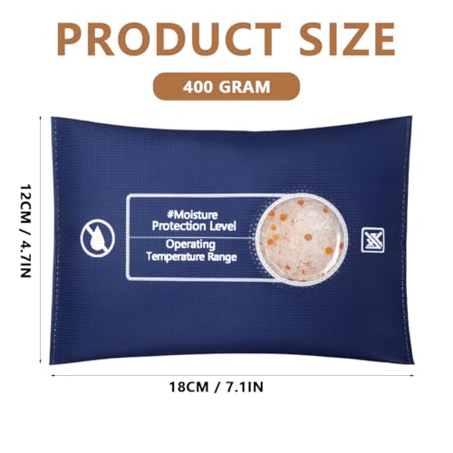 VPOOZZ 2-Pack 400g Rechargeable Silica Gel Desiccant Moisture Absorbers