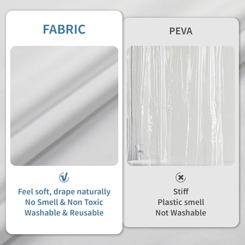 Water-Repellent Shower Curtain Liner - 72x72 White Polyester