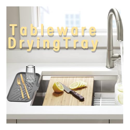 Silicone Soap Dish with Self-Draining Spout - Gray Kitchen & Bathroom Organizer
