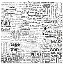 Bric Dodo 50 Pack Black and White Motivational Waterproof Vinyl Stickers