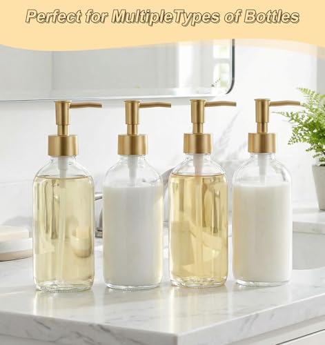 Gold Soap Dispenser Pump - 2 Pack, Fits 28/400 Bottles