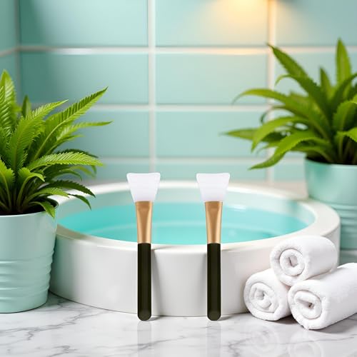 Face Mask Applicator Brush and Scraper Set - 2 Pcs Dual-Use Tool