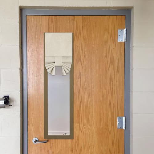NICETOWN 10"x30" Blackout Door Window Curtain - No-Drill Adhesive