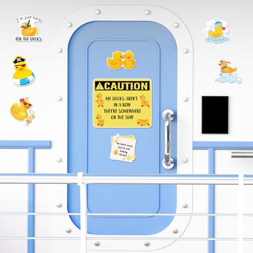 8 Pcs Funny Duck Cruise Ship Door Magnets - Decorative Cabin Decor