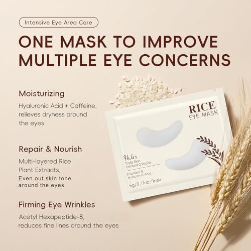 Easilydays 94.4% Triple Rice Ferment Under Eye Patches 5Pcs