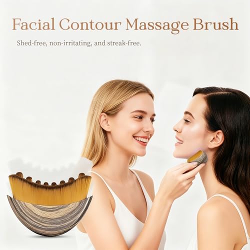 Eavkoar Lymphatic Contour Facial Brush & Drainage Massager for Chin and Neck