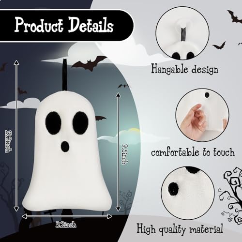 Quera Halloween Ghost Hand Towels Set - 2 Pack, Embroidered