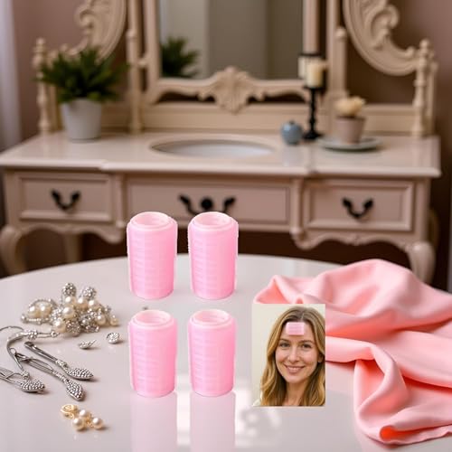 Self-Adhesive Hair Rollers for Volume & Bangs - 3 Inch 4 Pcs