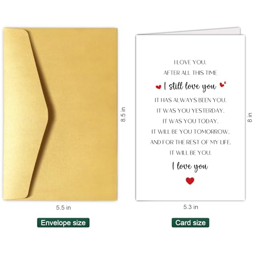 Chenive Romantic Anniversary Greeting Card for Husband, Wife and Partner