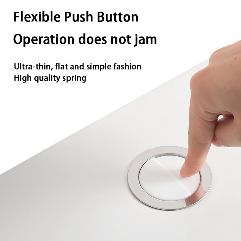 BKK HOME 48mm Dual Flush Toilet Button with Stainless Steel Ring