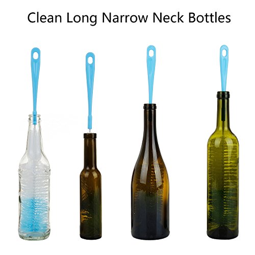 ALINK Blue 16-Inch Long Bottle Cleaning Brush for Narrow Neck Bottles