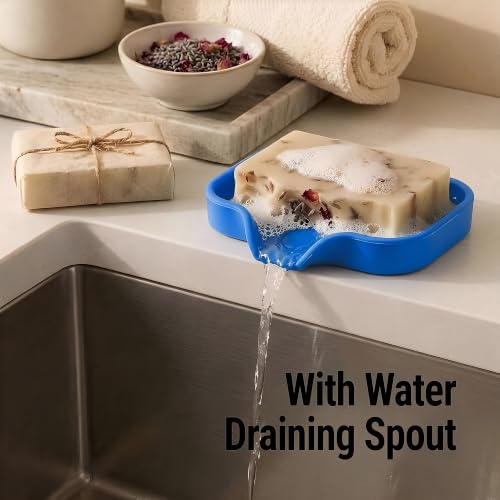 Zulay Kitchen Silicone Sponge Holder - Compact Sink Organizer Tray