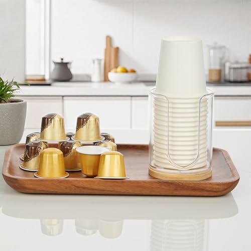 Acrylic Bathroom Cup Dispenser for 3 oz Disposable Cups, Clear Vanity Holder