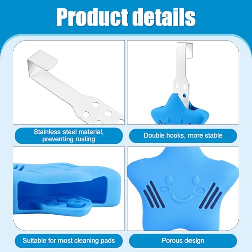 Blue Adjustable Toilet Tank Tablet Holder Caddy - Pack of 2