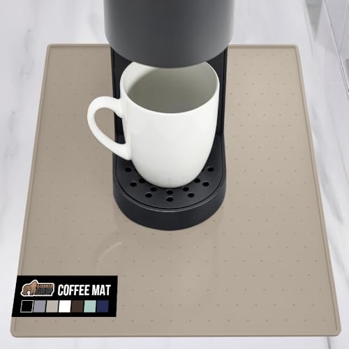 GORILLA GRIP Waterproof Silicone Coffee Mat - Heat Resistant 10x14