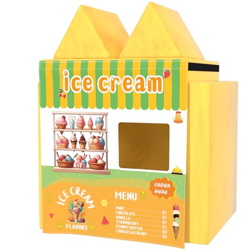 DLOREUK Ice Cream Store Play Panel for Kids Modular Foam Play Couch