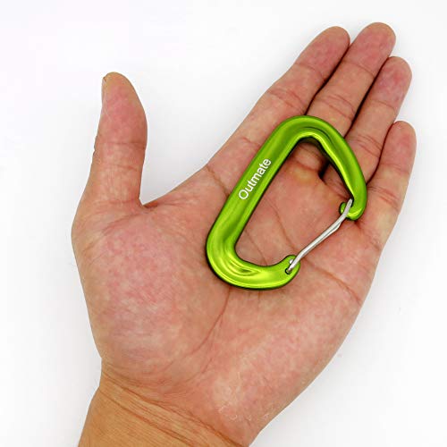 12kN 3.2"x2" Heavy-Duty Carabiner Clips - Durable, Lightweight Aluminum Alloy Carabiners for Hiking, Camping, Keychains, Dog Leashes, Hammocks & More