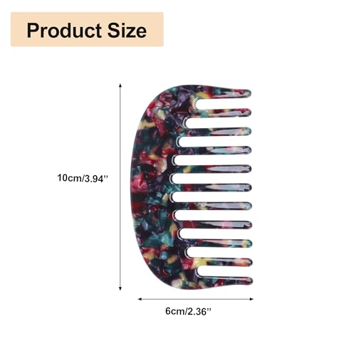 VOCOSTE Mini Wide Tooth Comb for Curly Hair - Pocket Size Travel Hair Pick