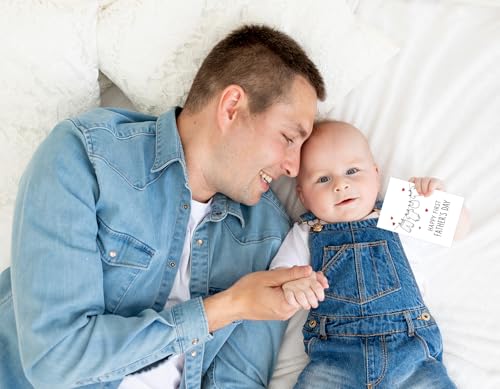 First Father's Day Card for New Dad with Envelope - Cute Design