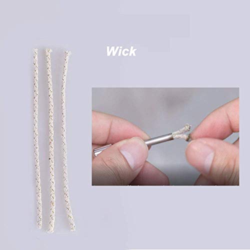 YUSUD Permanent Match Replacement Accessories Kit - 3 Flint Rods, Wicks & Waterproof Rings