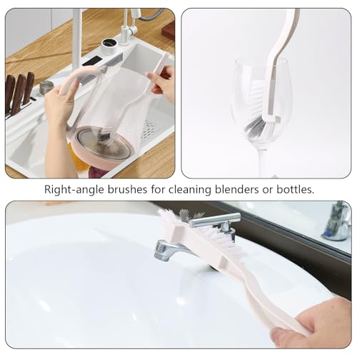 19-Piece Crevice Cleaning Brush Set for Kitchen & Bathroom