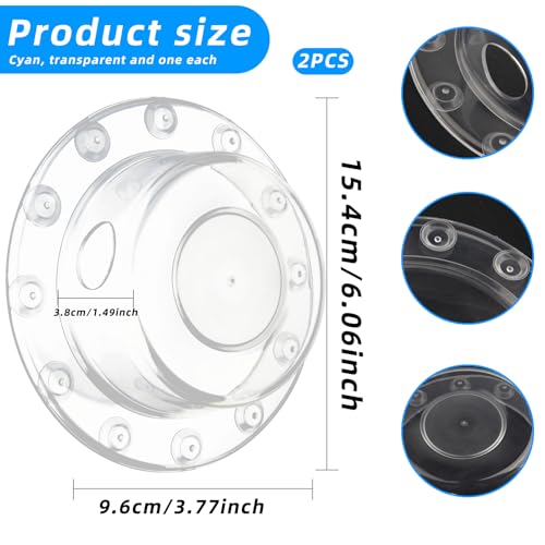 2 Pack Bathtub Stoppers - 6.1 Inch Universal PVC Drain Covers