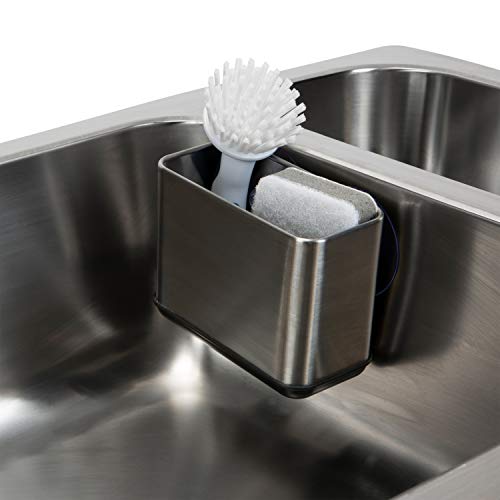 Stainless Steel Sink Caddy with Suction Cups - Space-Saving Sponge Holder