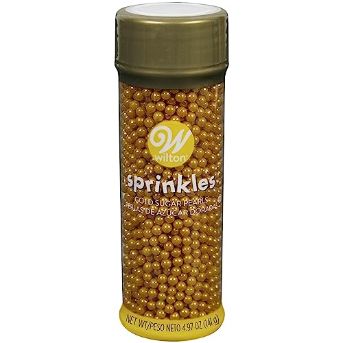 Wilton Gold Sugar Pearls Edible Cake Sprinkles - 4.8 oz, Pack of 2
