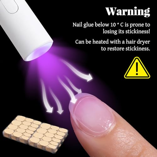 Press on Nail Adhesive Tabs - 630 Pcs Waterproof Nail Sticky Tabs