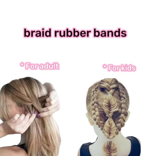 PIDOUDOU 2000 Pcs Mini Hair Rubber Bands - Black Elastic Hair Ties for Braids