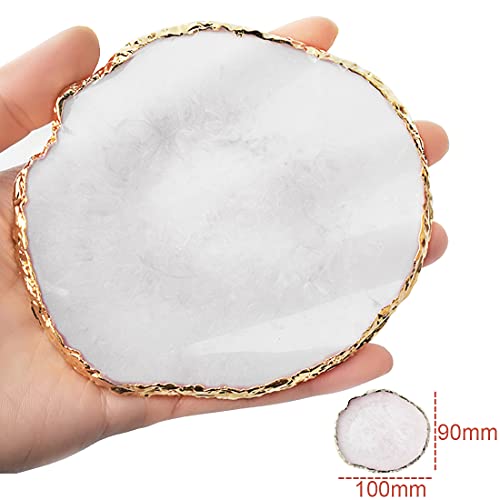 Resin Nail Art Palette with Gilded Edge for Gel Polish Mixing