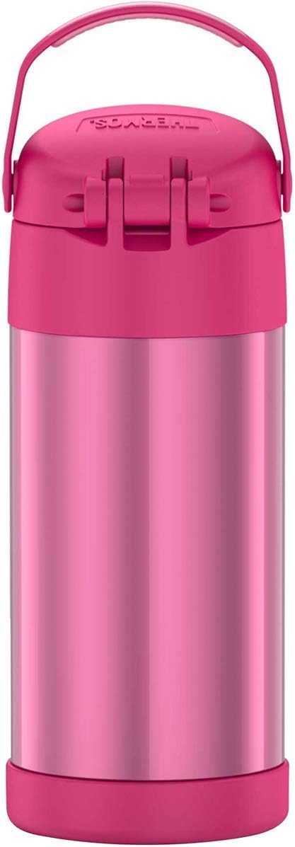 THERMOS FUNTAINER Water Bottle - 12 Ounce Kids Stainless Steel Vacuum Insulated - Pink